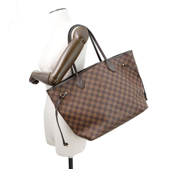 LOUIS VUITTON Authentic Brown Damier Neverfull MM Tote Bag - Picture 4 of 15